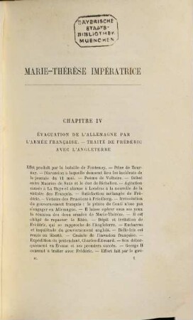 Marie Thérèse impératrice 1744 - 1746, 2