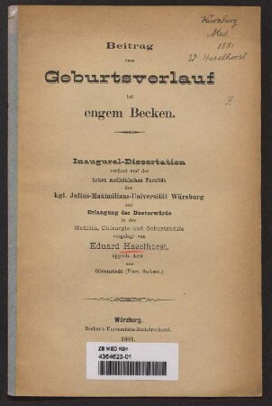 Beitrag zum Geburtsverlauf bei engem Becken