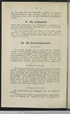 III. Die Erziehungsanstalt
