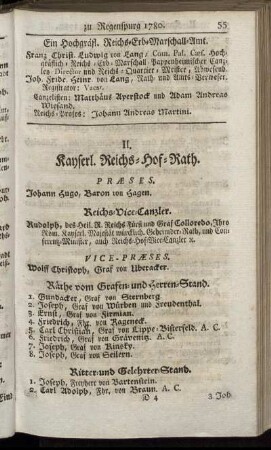 II. Kayserl. Reichs-Hof-Rath.