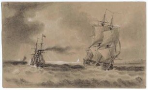 o.T. (Segelschiffe auf dem Meer), Lithografien