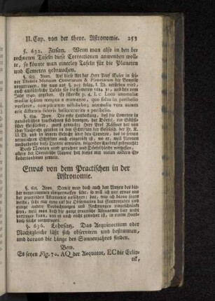 Etwas von dem Practischen in der Astronomie.