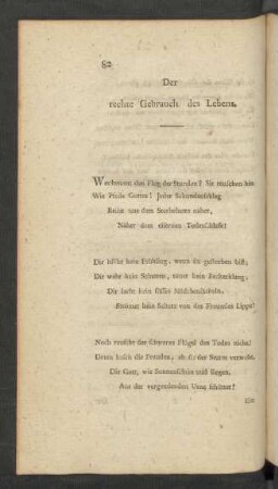 Der rechte Gebrauch des Lebens.