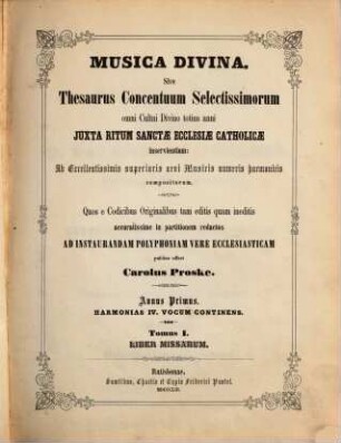 Liber missarum, [1]. Nr. I - XII