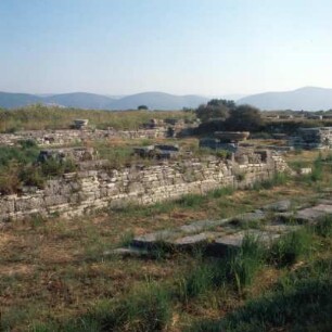 Samos. Hera-Tempel. Heraion. Erhaltene Partien des spätarchaischen Hera-Tempels von West nach Ost