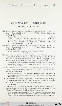 Militaria und historische Darstellungen (Nr. 724-786)