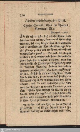 Sieben und siebenzigster Brief