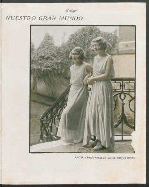 Nuestro gran mundo : Amelia y María Angélica Baires Bustos Morón