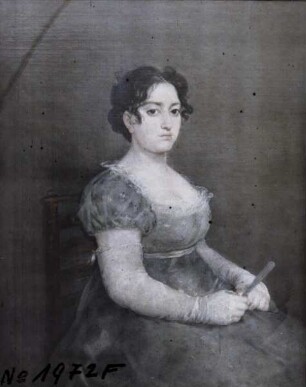 Portrait einer Dame mit Fächer