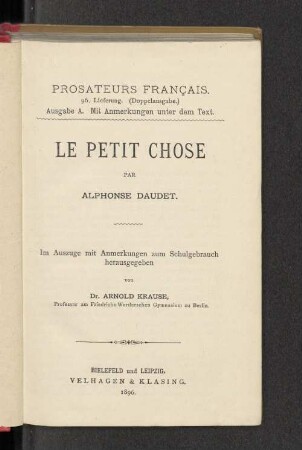 Le petit chose
