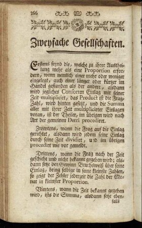 Zweyfache Gesellschaften.