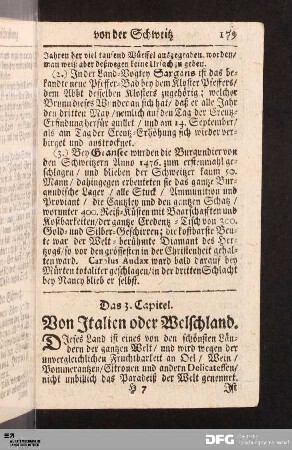 Das 4. Capitel. Von Italien oder Welschland.
