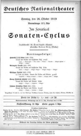 Sonaten-Cyclus I.