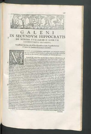Galeni in secundum Hippocratis de morbis vulgaribus librum commentarius secundus.