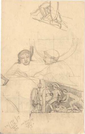 Thiersch, August ; Ägina (Griechenland); Ausgrabungen - Giebel (Details)