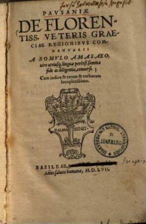 De florentiss. veteris Graeciae regionibus commentarii