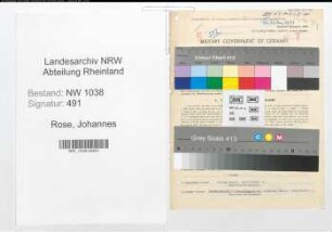 Entnazifizierung Johannes Rose , geb. 11.11.1891 (Lehrer)