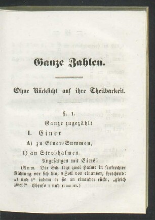 Ganze Zahlen.