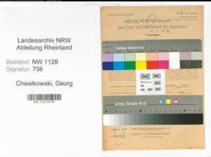 Entnazifizierung Georg Chwalkowski , geb. 06.04.1914 (Polizist)