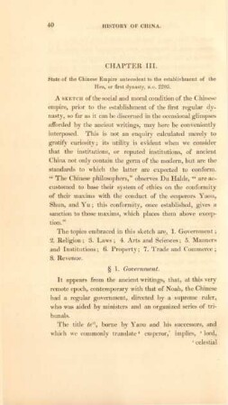 Chapter III. State of the Chinese Empire antecedent to the establishment of the Hea, ...