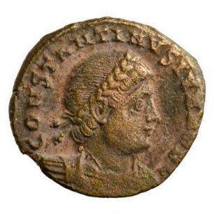 Münze, Follis, Aes 3, 330 - 335 n. Chr.