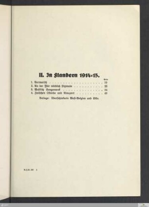 II. In Flandern 1914-15