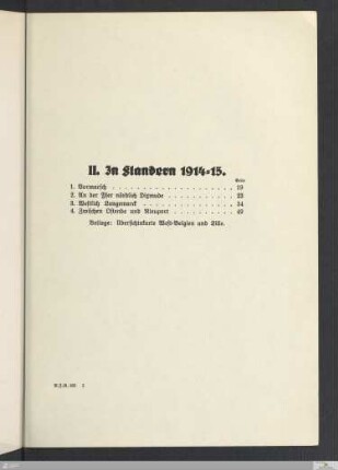 II. In Flandern 1914-15