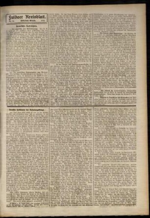 Dritte Ausgabe vom Samstag, den 18. Januar 1913.