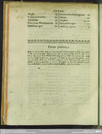 Errata potiora