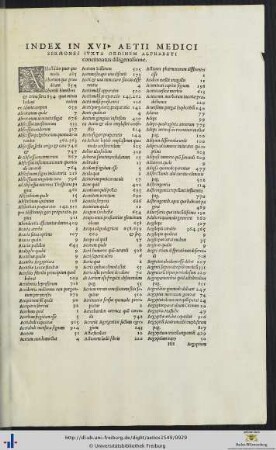 INDEX IN XVI AETII MEDICI SERMONES IUXTA ORDINEM ALPHABETI