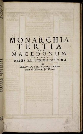 Monarchia Tertia, Sive Macedonum [...]