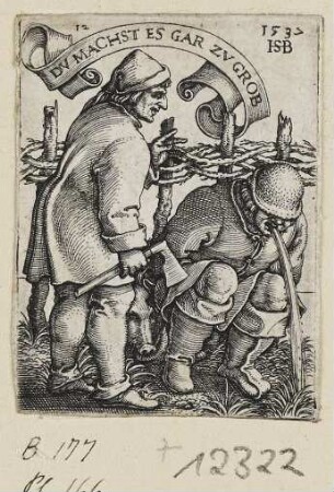 Vomierender Bauer, Blatt 12 der Folge "Bauernfest"