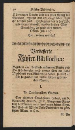 Verbeßerte Küster-Bibliothec