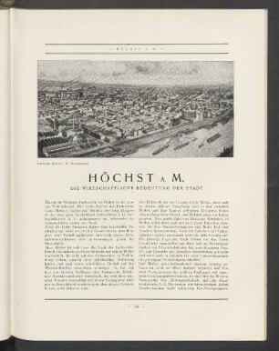Höchst A. M.Die Wirtschaftliche Bedeutung Der Stadt