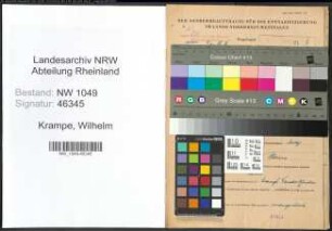 Entnazifizierung Wilhelm Krampe , geb. 04.09.1889 (Rendant)