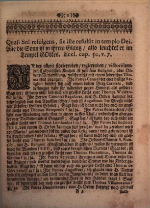 Der klare Sonnenschein in dem h. Dominikaner-Orden : d. i. Lobpredigt von S. Thomas Aquinas