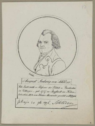 Bildnis des August Ludwig von Schlözer