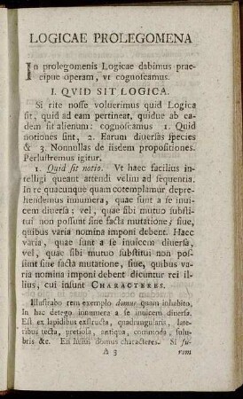 Logicae Prolegomena.