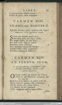 Carmen XLIV. Ad Fundum Suum