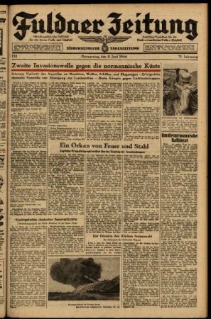Ausgabe vom Donnerstag, den 08. Juni 1944.