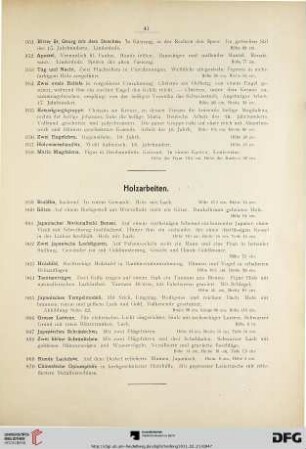 Holzarbeiten (Nr. 959-987)