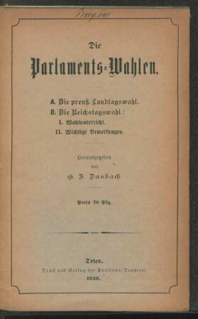 Die Parlaments-Wahlen