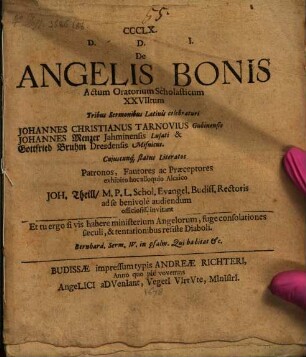 De angelis bonis