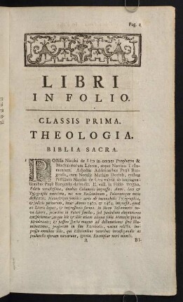 1-37, Classis Prima. Theologia - Classis Secunda. Jurisprudentia