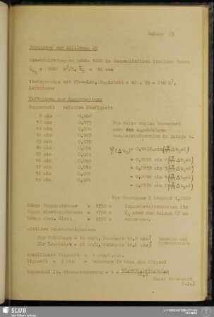 Anlage 23 Parameter zur Abbildung 25