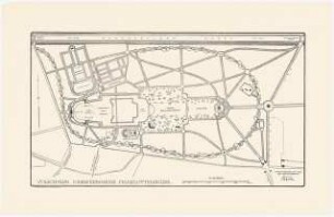 Volkspark Jungfernheide, Berlin-Charlottenburg: Grundriss der Gesamtanlage 1:4000, Maßstabsleiste