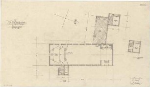 Gsaenger, Gustav; München, Sendlinger Tor Platz; Ev. Kirche St. Matthäus - Wettbewerbsplan, Emporengeschoss (Grundriss)