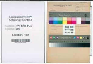 Entnazifizierung Fritz Loebbert , geb. 16.02.1888 (Polizeibeamter)