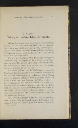 IX. Kapitel. Tödtung der belebten Träger der Syphilis.