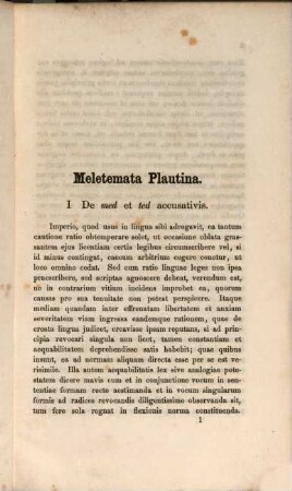 Meletemata plautina